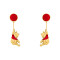 Boucles d'oreille Winnie l'ourson rouge - miniature