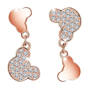 Boucles d'oreille Winnie l'ourson or rose