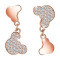Boucles d'oreille Winnie l'ourson or rose - miniature