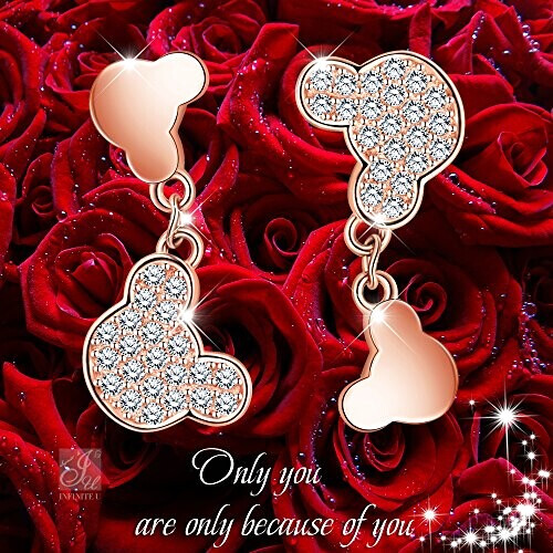 Boucles d'oreille Winnie l'ourson or rose variant 1 