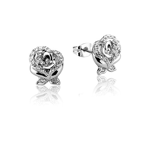 Boucles d'oreille La belle et la bête rose plaqué or