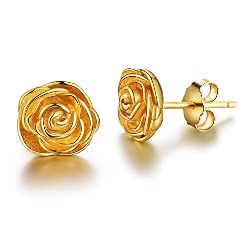 Boucles d'oreille La belle et la bête jaune gold