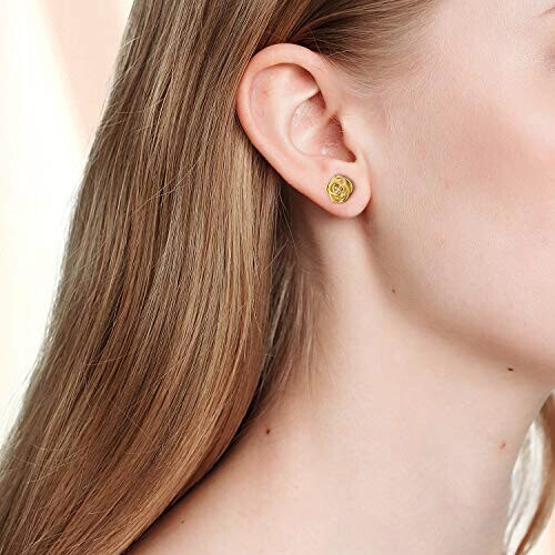 Boucles d'oreille La belle et la bête jaune gold variant 2 