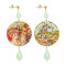 Boucles d'oreille Pierre - La belle et la bête - vert - miniature
