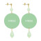 Boucles d'oreille Pierre - La belle et la bête - vert - miniature variant 1