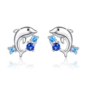 Boucles d'oreille Dauphin argent