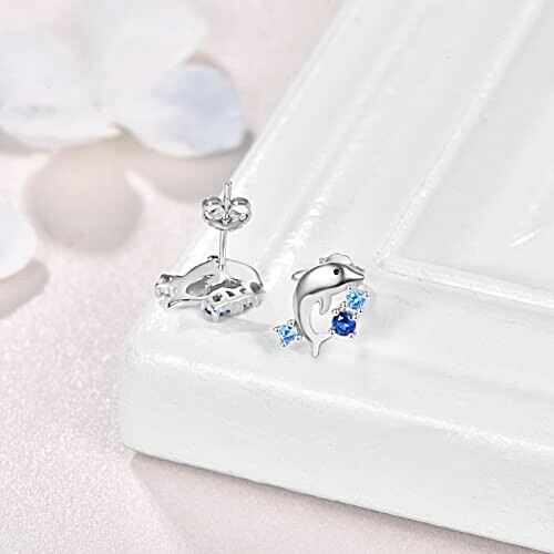 Boucles d'oreille Dauphin argent variant 3 