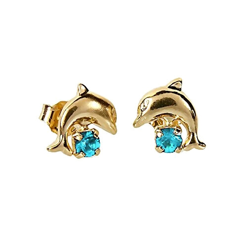 Boucles d'oreille Dauphin or plaqué or
