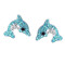 Boucles d'oreille Dauphin bleu-vert - miniature variant 1