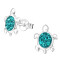 Boucles d'oreille Dauphin bleu-vert - miniature variant 2