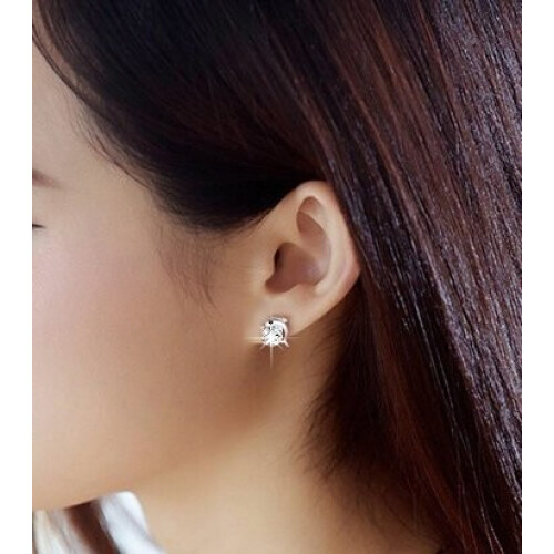 Boucles d'oreille Dauphin blanc plaqué or variant 3 