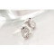 Boucles d'oreille Dauphin blanc plaqué or - miniature variant 3