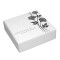 Boucles d'oreille Dauphin blanc plaqué or - miniature variant 5