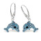 Boucles d'oreille Dauphin bleu - miniature