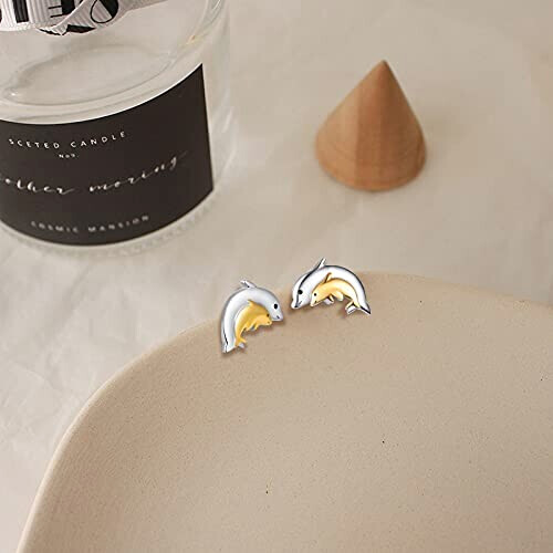 Boucles d'oreille Dauphin argent variant 4 