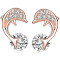 Boucles d'oreille Dauphin or rose - miniature