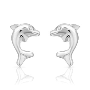 Boucles d'oreille Dauphin argent