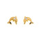 Boucles d'oreille Dauphin or jaune - miniature