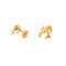 Boucles d'oreille Dauphin or jaune - miniature variant 2