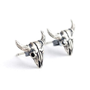 Boucles d'oreille Taureau argent