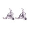 Boucles d'oreille Taureau argenté à tige - miniature variant 4
