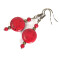 Boucles d'oreille rouge bronze - miniature