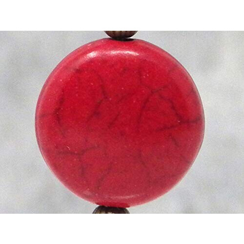 Boucles d'oreille rouge bronze variant 3 