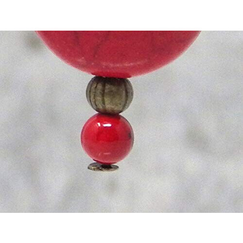 Boucles d'oreille rouge bronze variant 4 