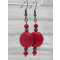 Boucles d'oreille rouge bronze - miniature variant 1