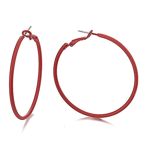 Boucles d'oreille rouge