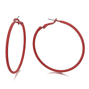 Boucles d'oreille rouge