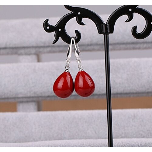Boucles d'oreille rouge variant 1 