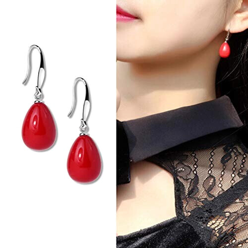 Boucles d'oreille rouge variant 3 