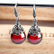 Boucles d'oreille rouge - miniature