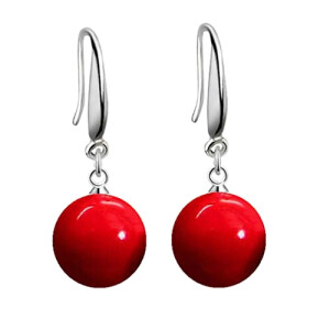 Boucles d'oreille rouge