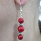 Boucles d'oreille rouge argent acier - miniature variant 2