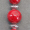 Boucles d'oreille rouge argent acier - miniature variant 4