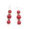 Boucles d'oreille rouge argent acier - miniature variant 6
