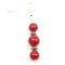 Boucles d'oreille rouge argent acier - miniature variant 7