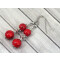 Boucles d'oreille rouge acier argent - miniature variant 1