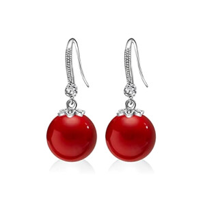 Boucles d'oreille rouge
