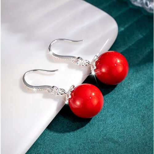 Boucles d'oreille rouge variant 1 
