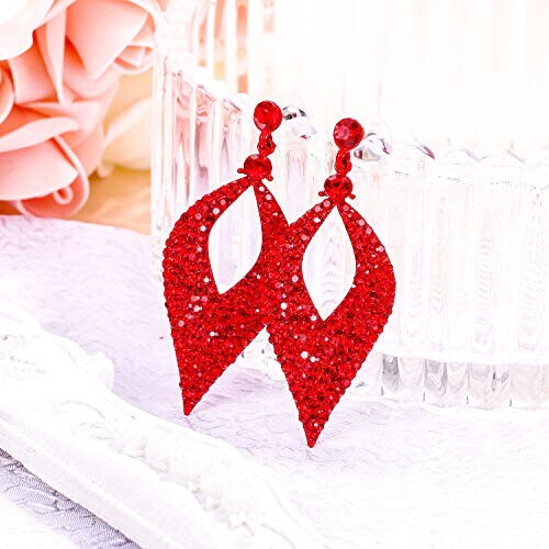 Boucles d'oreille rouge variant 1 