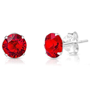 Boucles d'oreille rouge siam