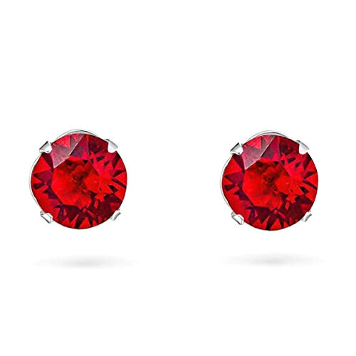 Boucles d'oreille rouge siam variant 1 