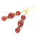 Boucles d'oreille rouge or doré - miniature variant 1