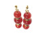 Boucles d'oreille rouge or doré - miniature variant 2