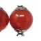 Boucles d'oreille rouge acier argent marron orange - miniature variant 3