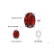 Boucles d'oreille rouge - ovale ct naturelle grenat argent - miniature variant 1