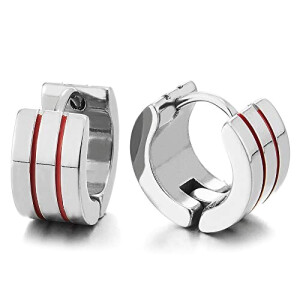 Boucles d'oreille rouge
